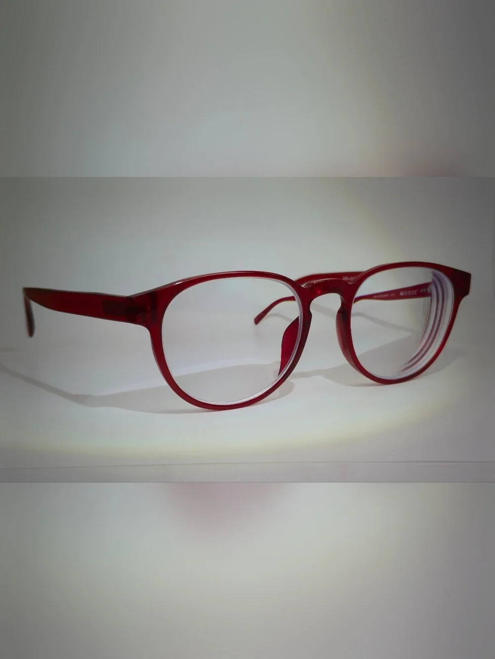 Hawthorne. Candy Apple Red Round Petite Women's Eyewear.